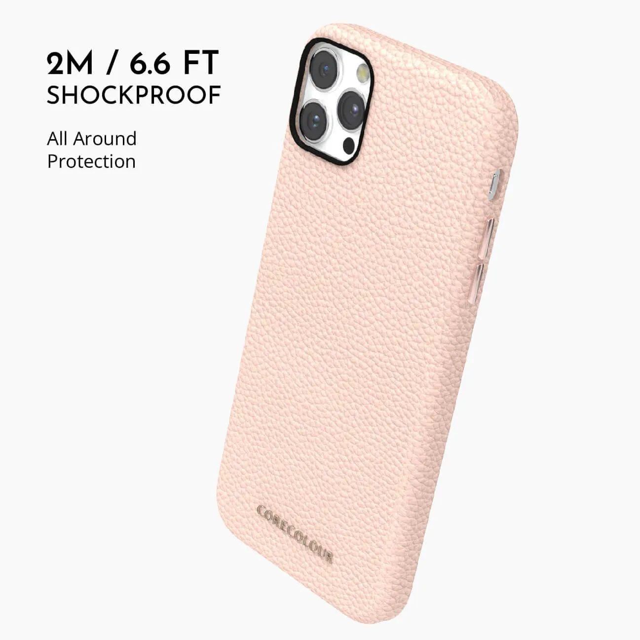 iPhone 11 Pink Genuine Leather Phone Case