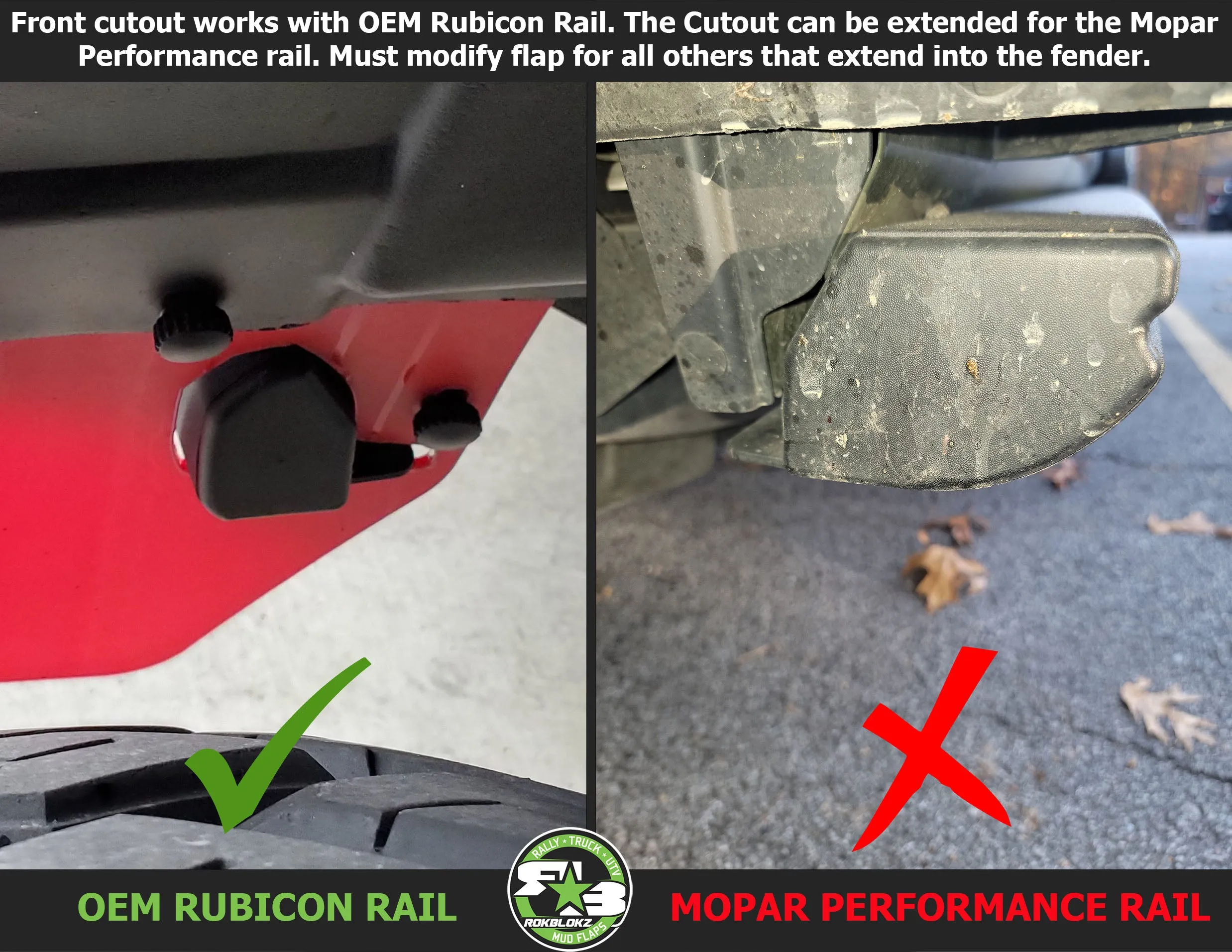 Jeep Gladiator (JT) 2020  Mud Flaps - FRONT ONLY