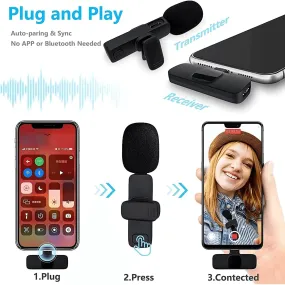 K8 Clip Mic Wireless Microphone Digital Mini Portable Mic for Mobile Phone -Iphone