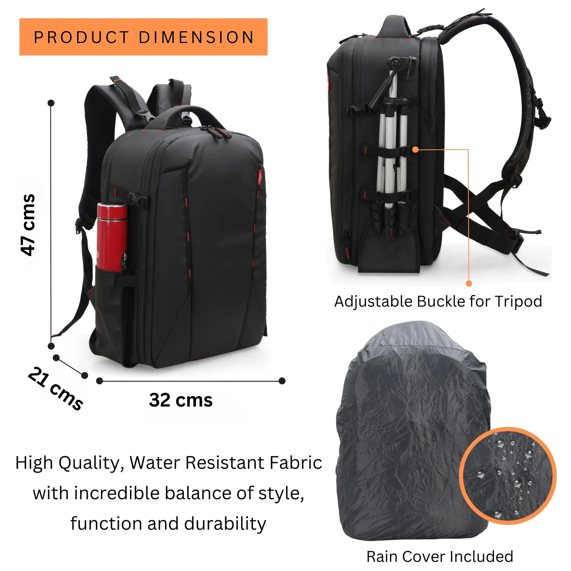 Kamron Tough BP Lite Waterproof DSLR Backpack Camera Backpack