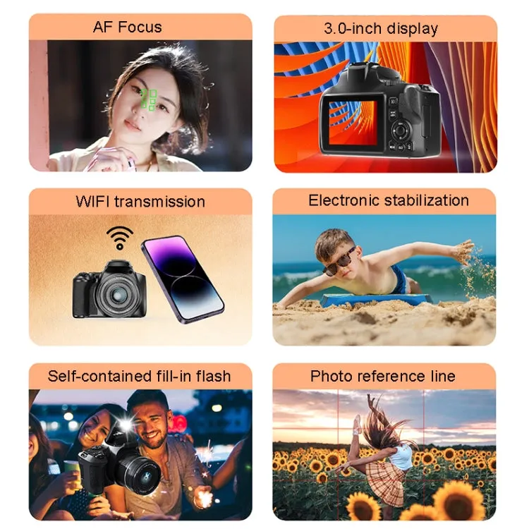 KOMERY W2 64MP 4K 3 Inch Screen 10X Optical Zoom 4X Digital Zoom Camera
