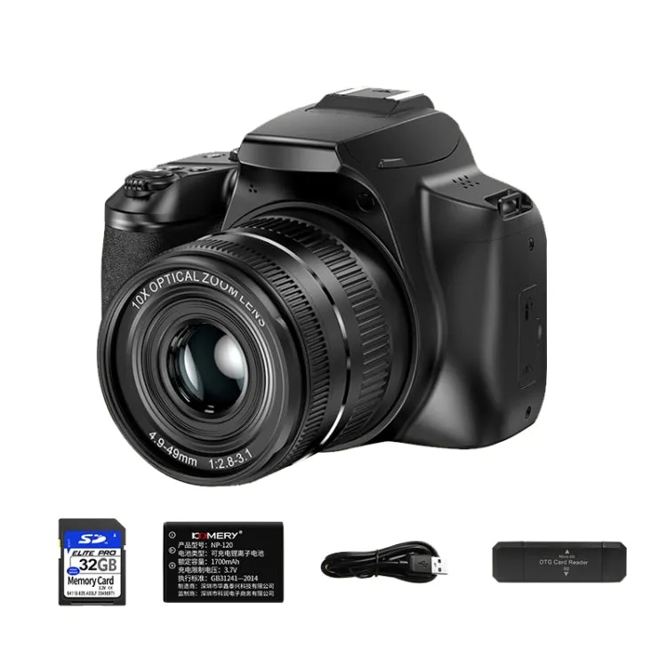 KOMERY W2 64MP 4K 3 Inch Screen 10X Optical Zoom 4X Digital Zoom Camera