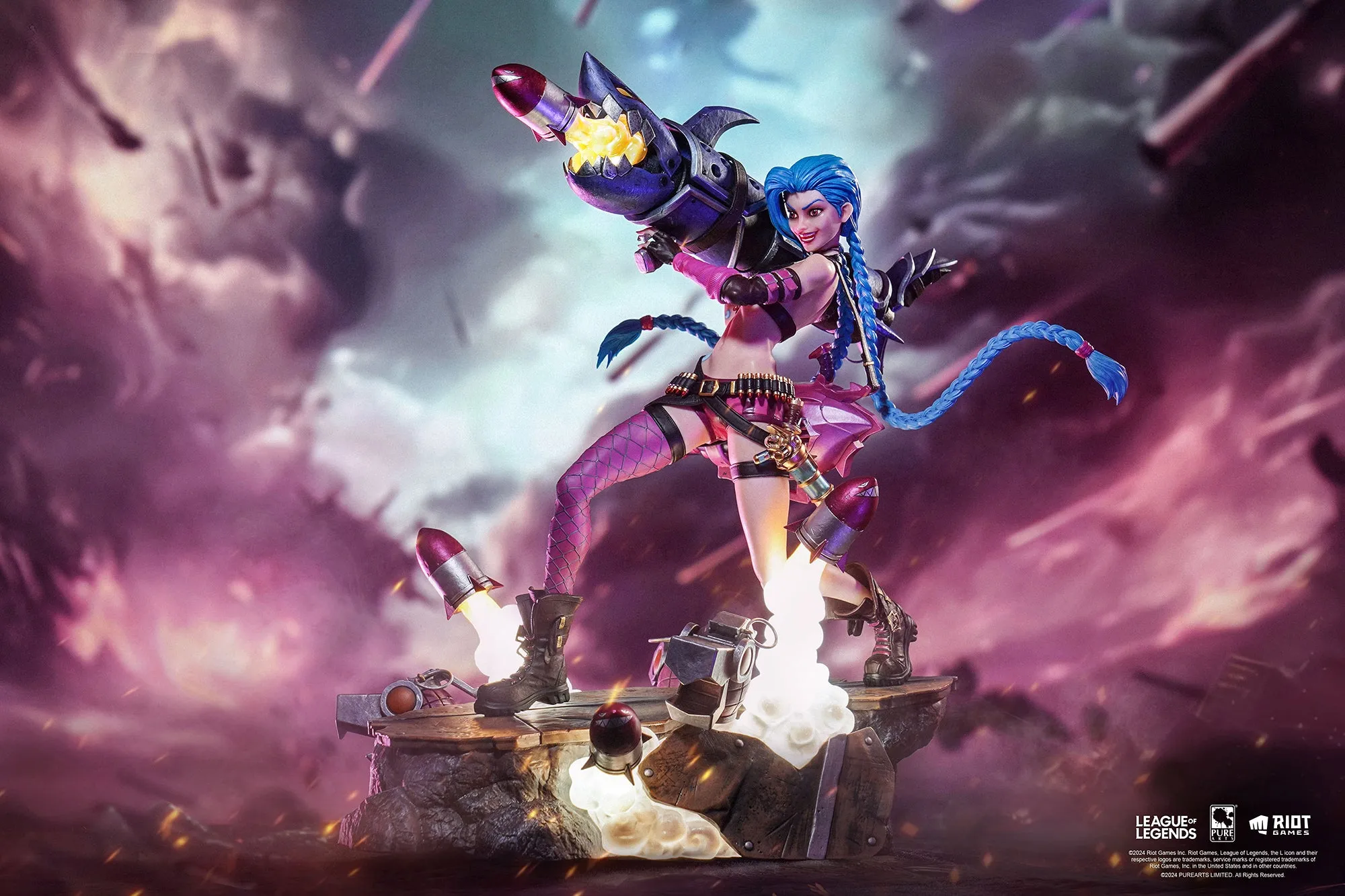 League of Legends Jinx & Vi 1/6 Scale Statue Bundle