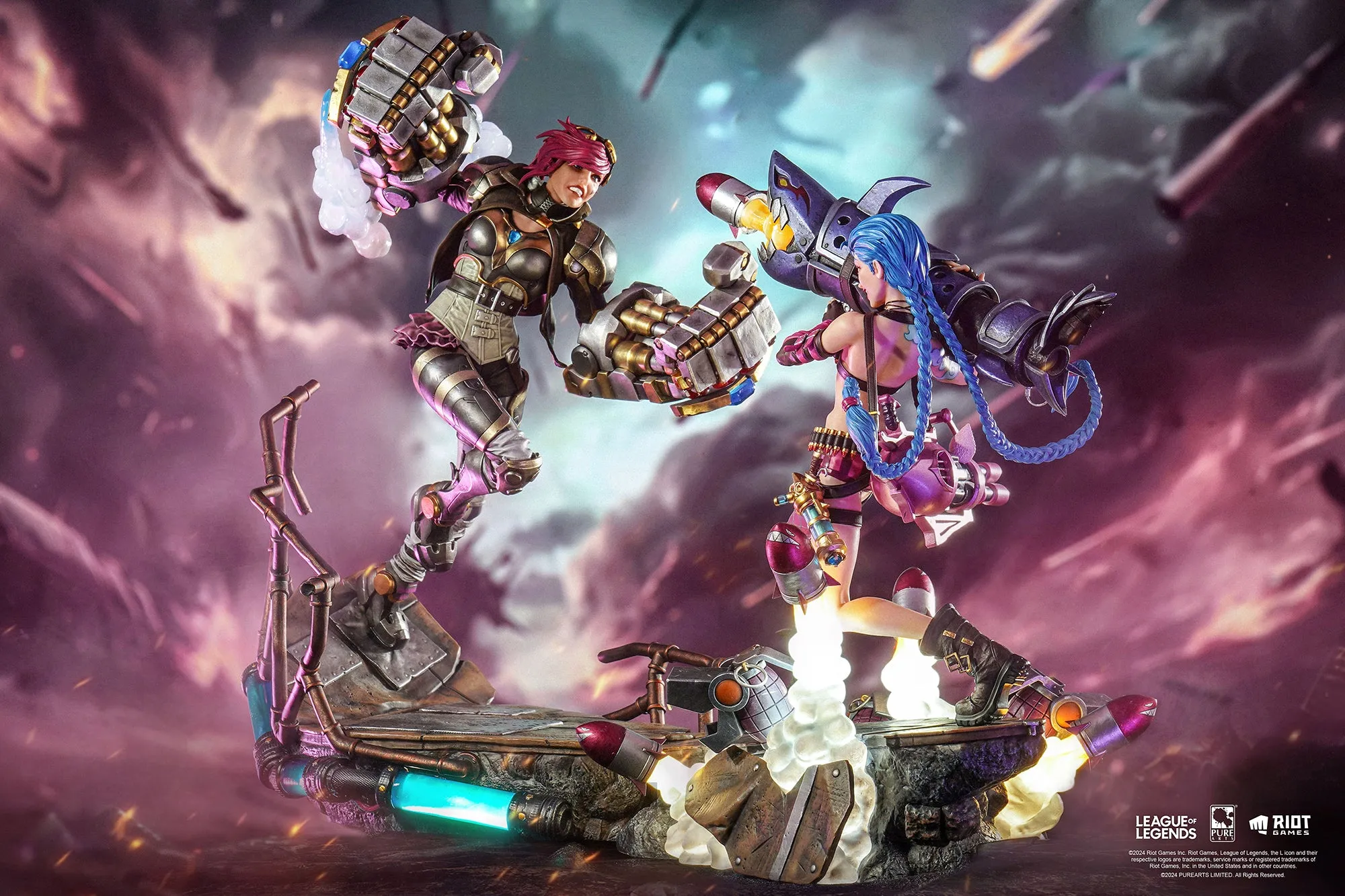 League of Legends Jinx & Vi 1/6 Scale Statue Bundle