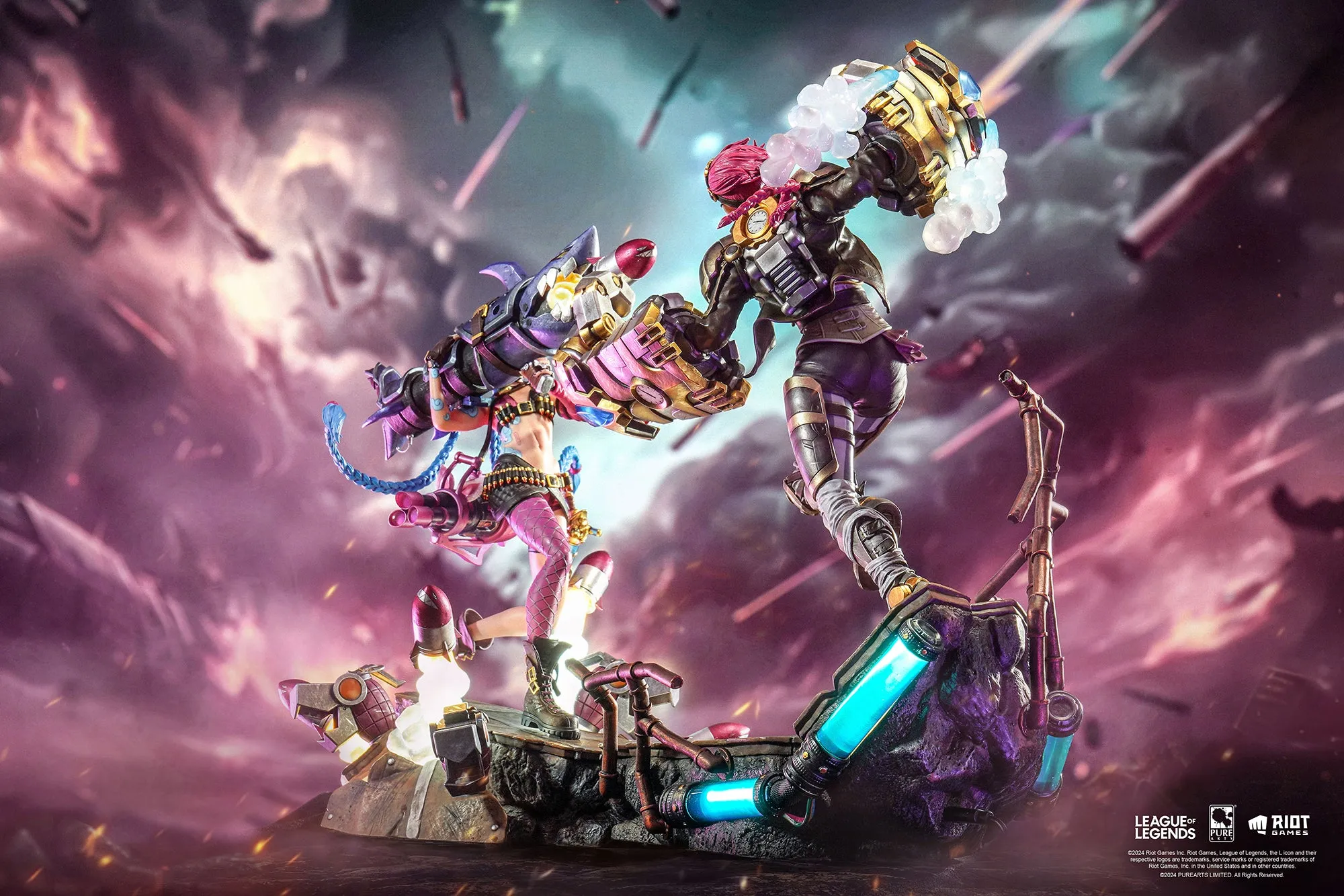 League of Legends Jinx & Vi 1/6 Scale Statue Bundle
