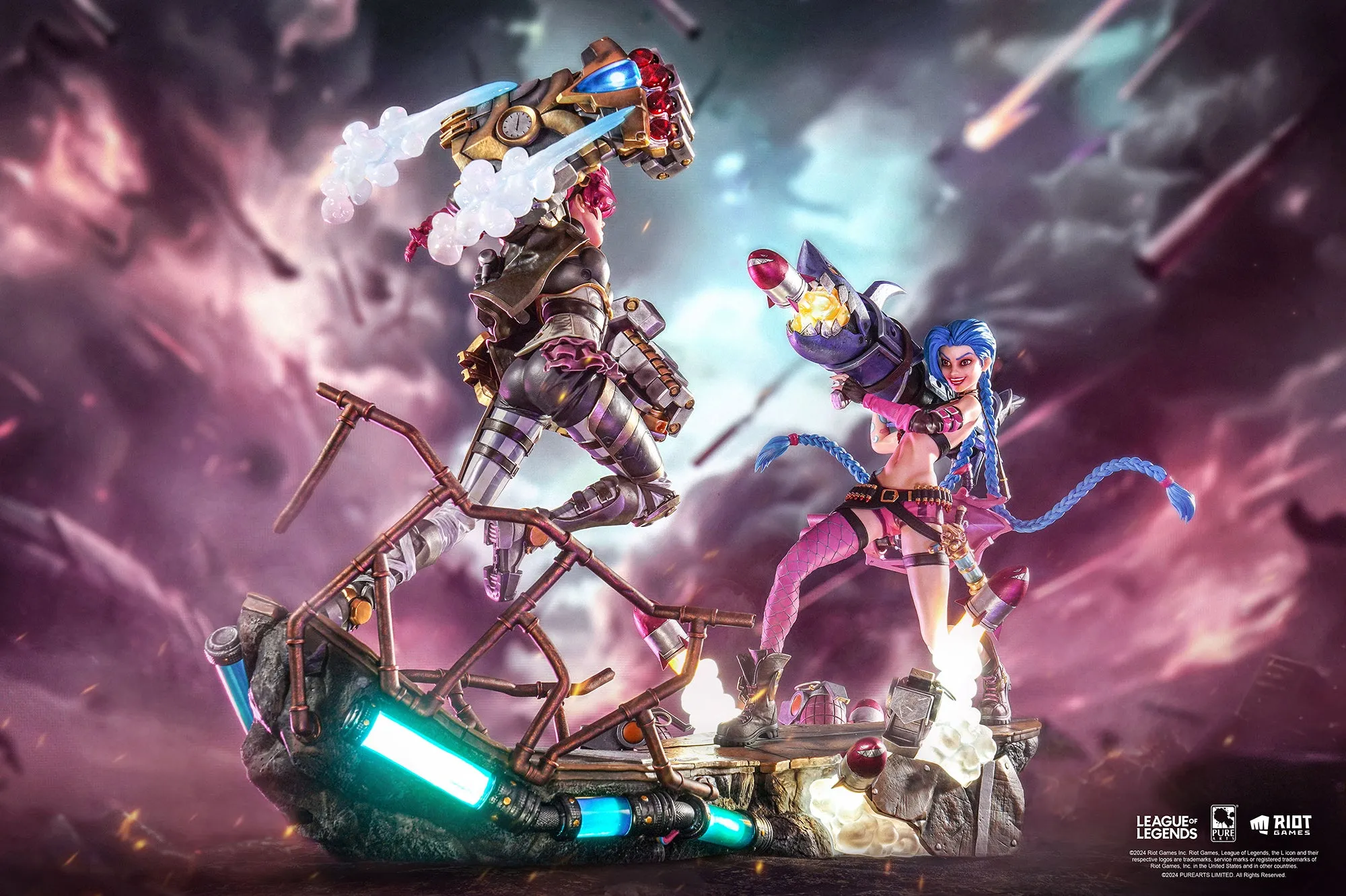 League of Legends Jinx & Vi 1/6 Scale Statue Bundle