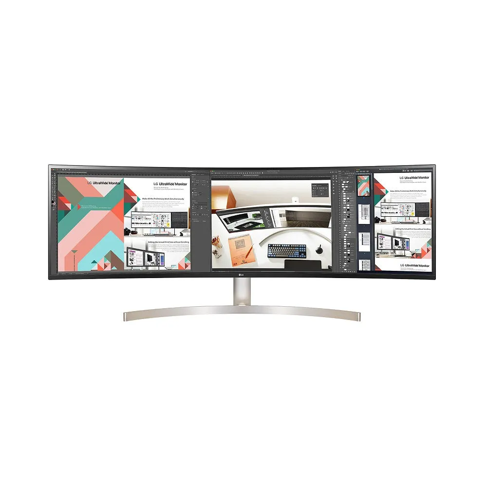 LG 49" Monitor 32:9 Curved UltraWide DQHD IPS HDR10 Monitor - Black