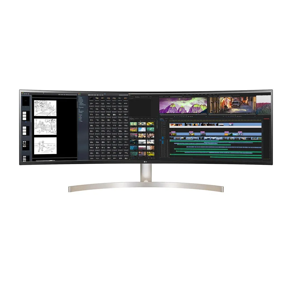 LG 49" Monitor 32:9 Curved UltraWide DQHD IPS HDR10 Monitor - Black