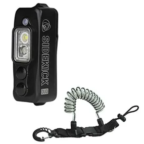 Light and Motion Sidekick Duo (Spot/Flood) Black w/ FREE Coil Lanyard
