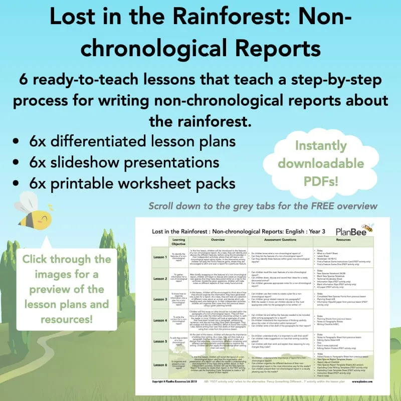 Lost in the Rainforest: Non-chronological Reports