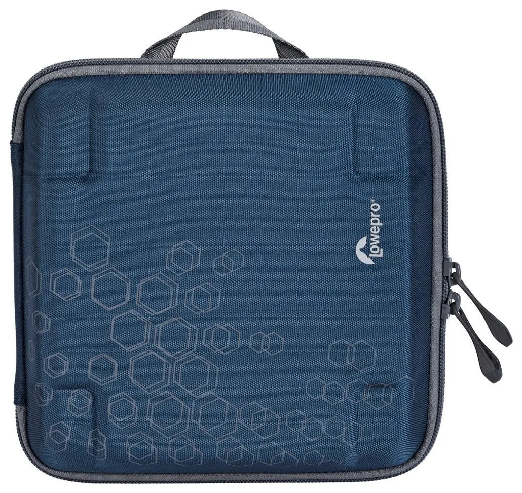Lowepro Dashpoint AVC 2 Galaxy Blue Hard-Shell Case for Multiple Action Camera and Accessories, Dual Zipper Function, Lightweight Hard-Shell Exterior with Side Handle Grip and Soft Interior with Removable Padded Divider