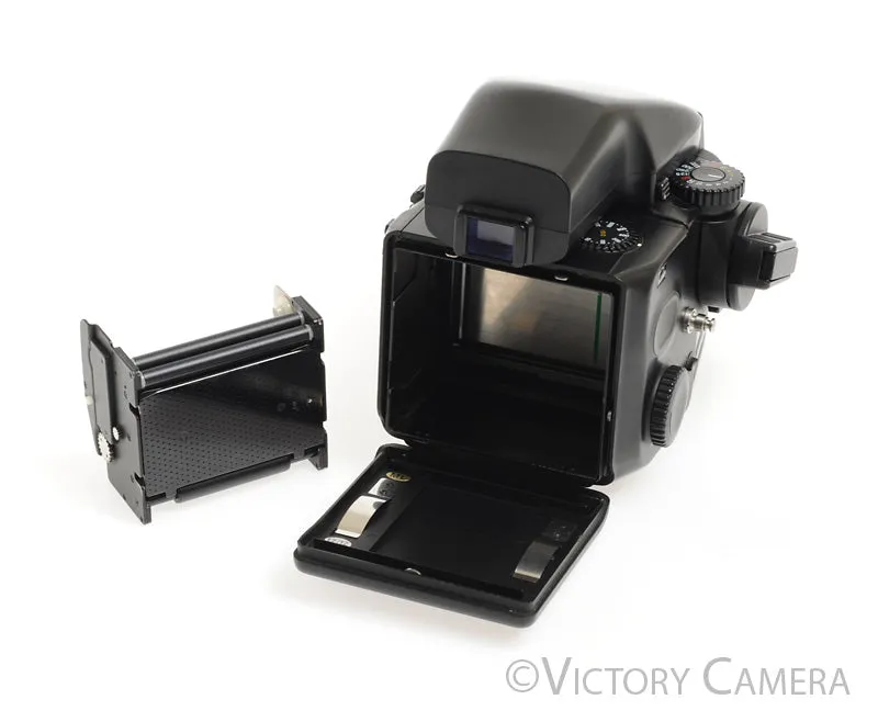 Mamiya 645 Pro Camera Eye Level Prism w/ 80mm Lens & 120 Back -Clean-