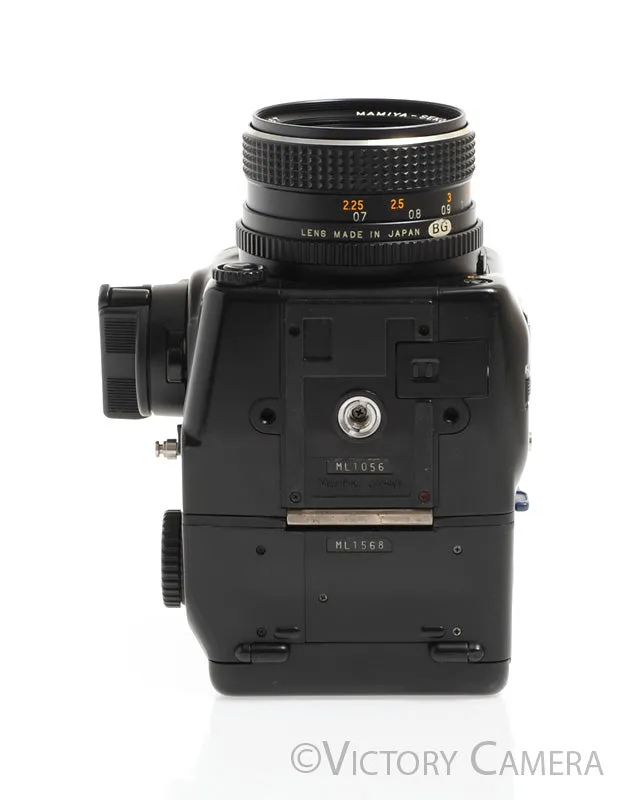 Mamiya 645 Pro Camera Eye Level Prism w/ 80mm Lens & 120 Back -Clean-