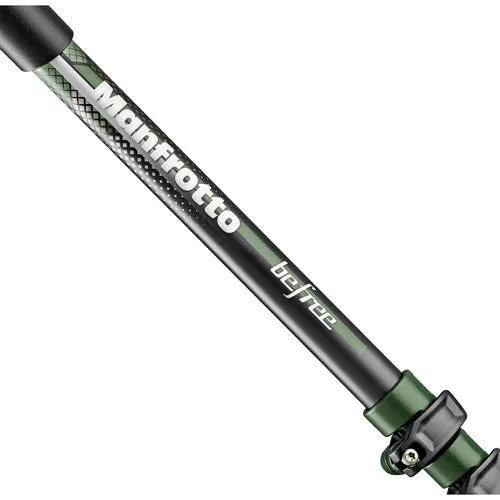 Manfrotto MKBFRA4GR-BH BeFree Color Aluminum Travel Tripod with Ball Head for Vlogging, Photography, etc. (Green)