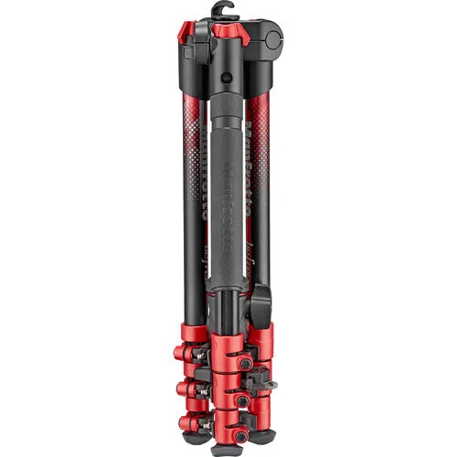 Manfrotto MKBFRA4RD-BH BeFree Color Aluminum Travel Tripod with Ball Head for Photography, Vlogging, etc. (Red)