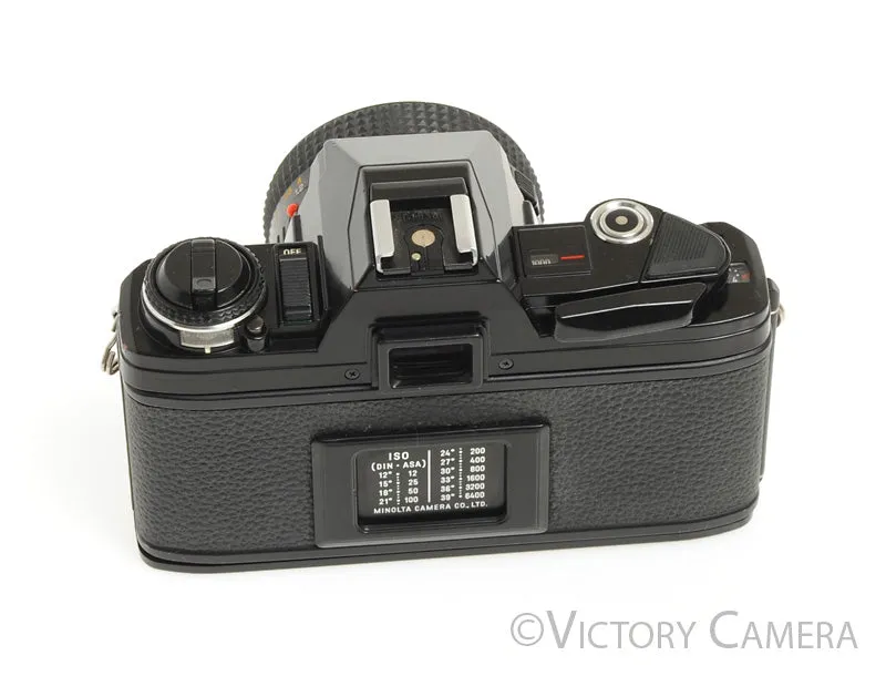 Minolta X-7A Black 35mm Film Camera w/ 50mm f1.7 Prime Lens -New Seals [Good]