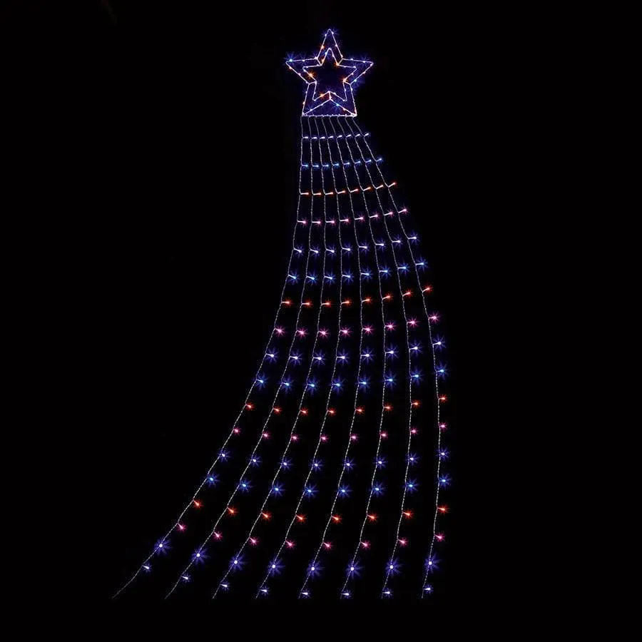 Multi Action 3 Metre Rainbow Shooting Star LED Christmas Lights