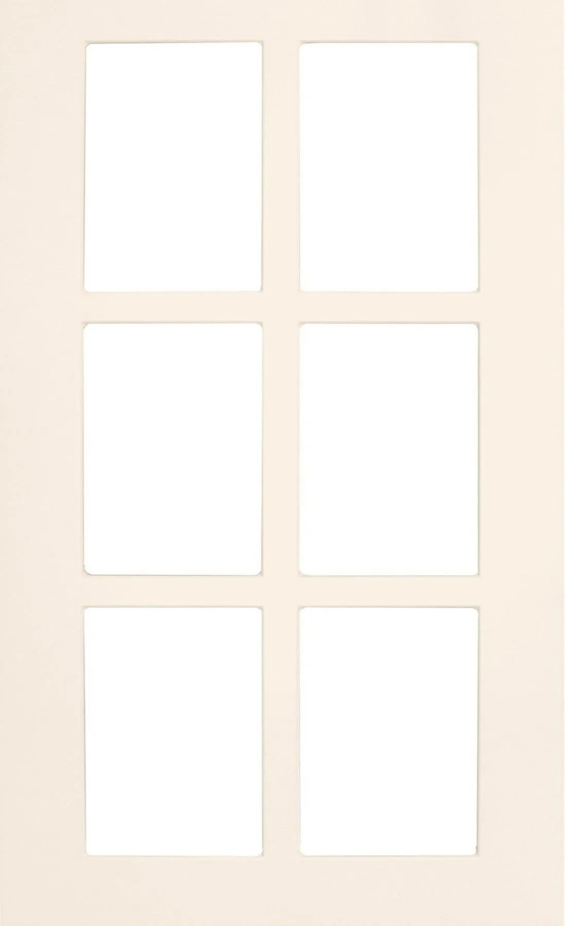 Naples Thermofoil Shaker Mullion Custom Cabinet Doors - 6 lite