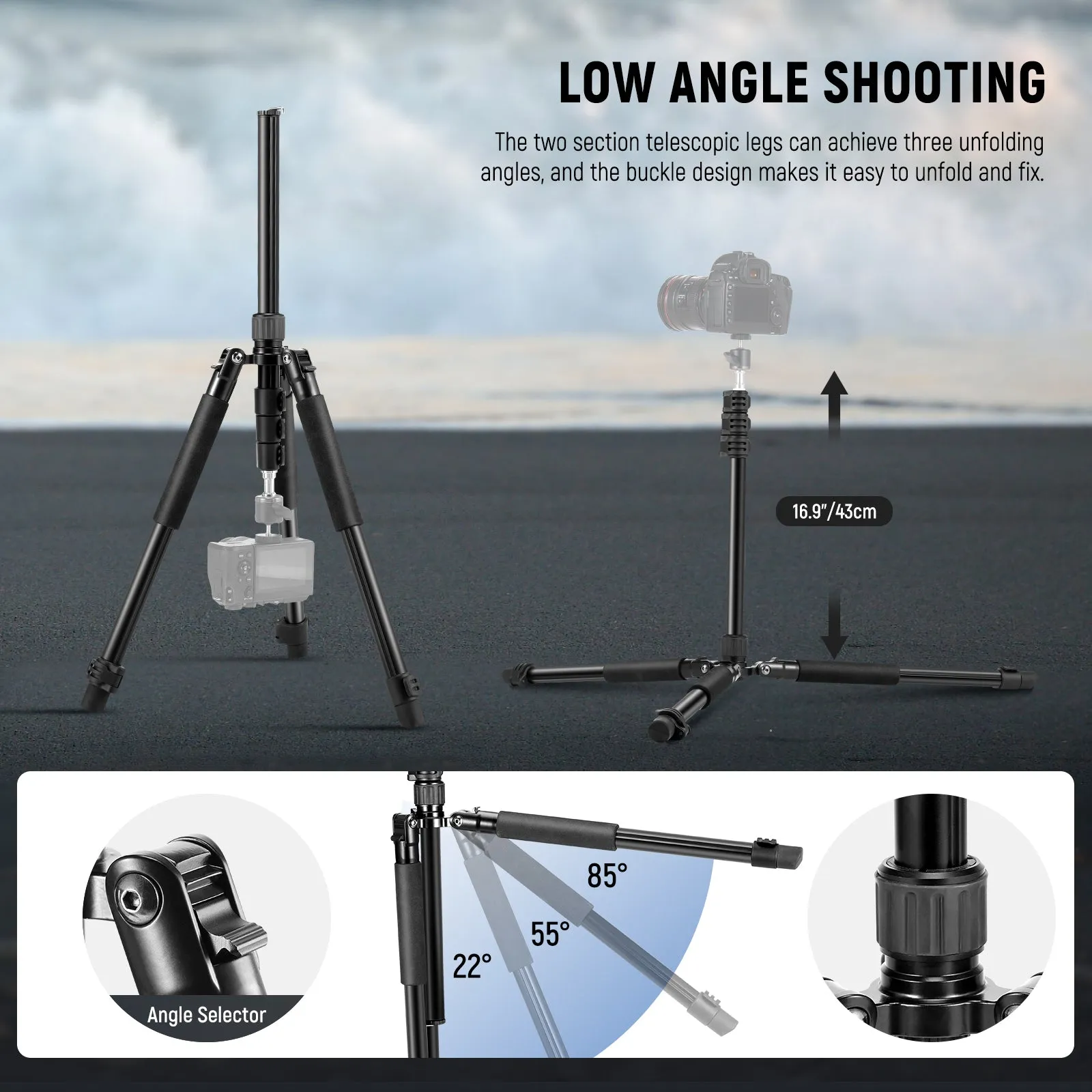 NEEWER ST195 1.5-6.4ft/47-195cm Aluminum Light Stand