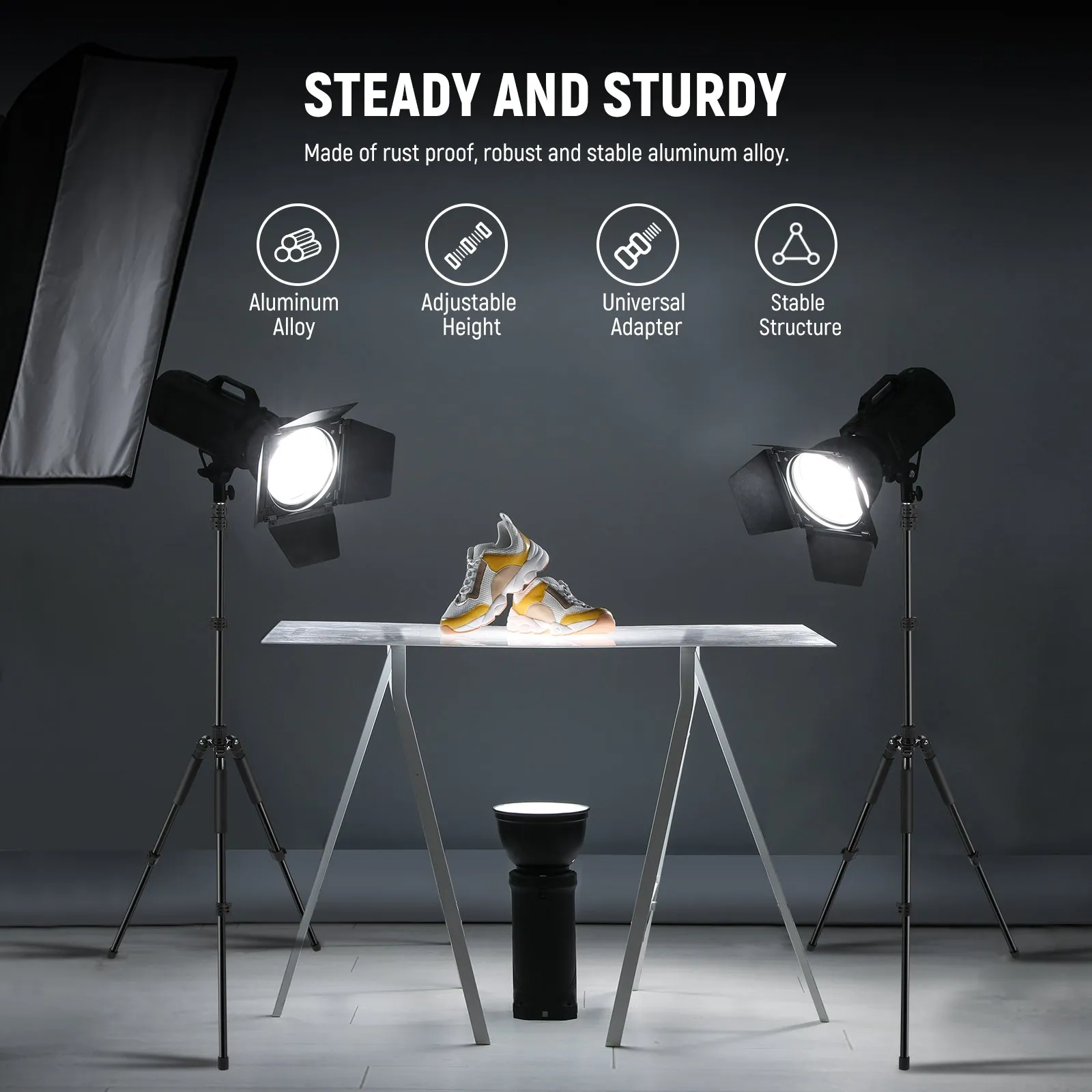 NEEWER ST195 1.5-6.4ft/47-195cm Aluminum Light Stand