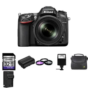 Nikon D7100 Digital Camera w/18-105mm   2 Batteries, 32GB, Flash   More!