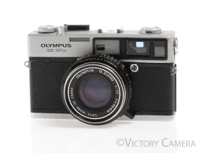 Olympus 35 SPN Chrome 35mm Rangefinder Camera w/ 42mm f1.7 Lens -New Seals-