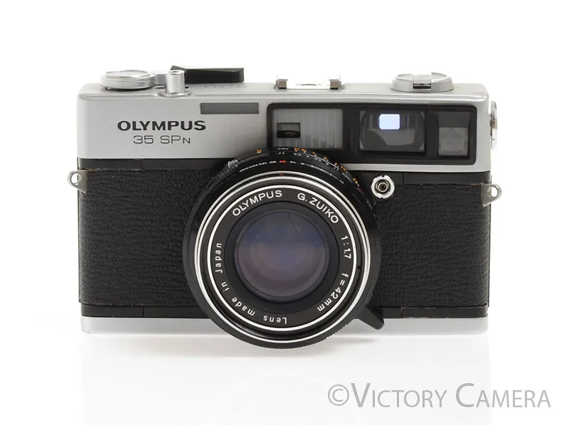 Olympus 35 SPN Chrome 35mm Rangefinder Camera w/ 42mm f1.7 Lens -New Seals-