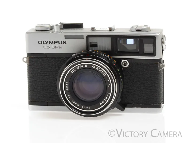 Olympus 35 SPN Chrome 35mm Rangefinder Camera w/ 42mm f1.7 Lens -New Seals-