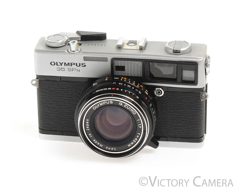 Olympus 35 SPN Chrome 35mm Rangefinder Camera w/ 42mm f1.7 Lens -New Seals-