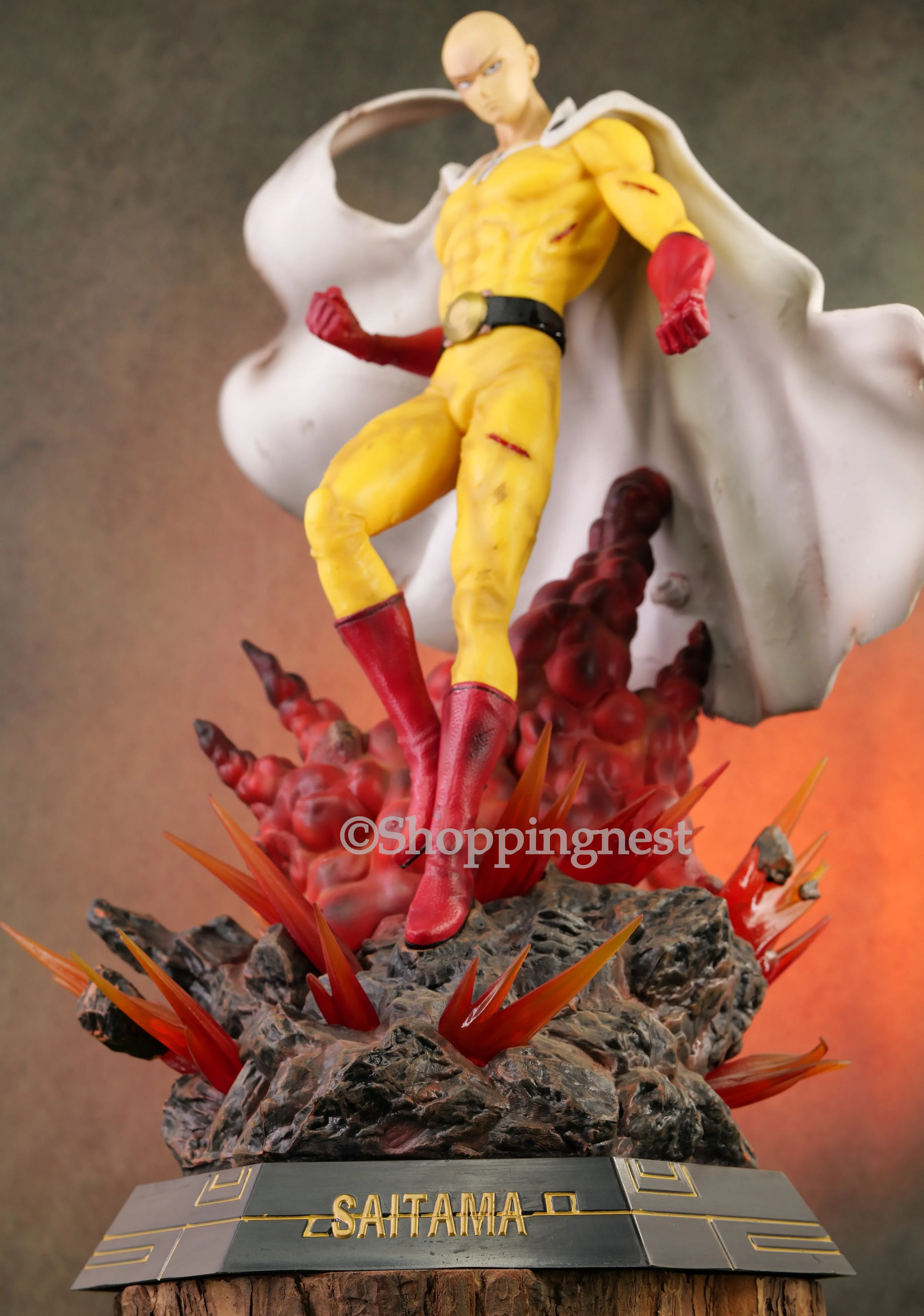 One Punch Man 44cm Anime Action Figure with Light GK Ver. Large Statue Collection