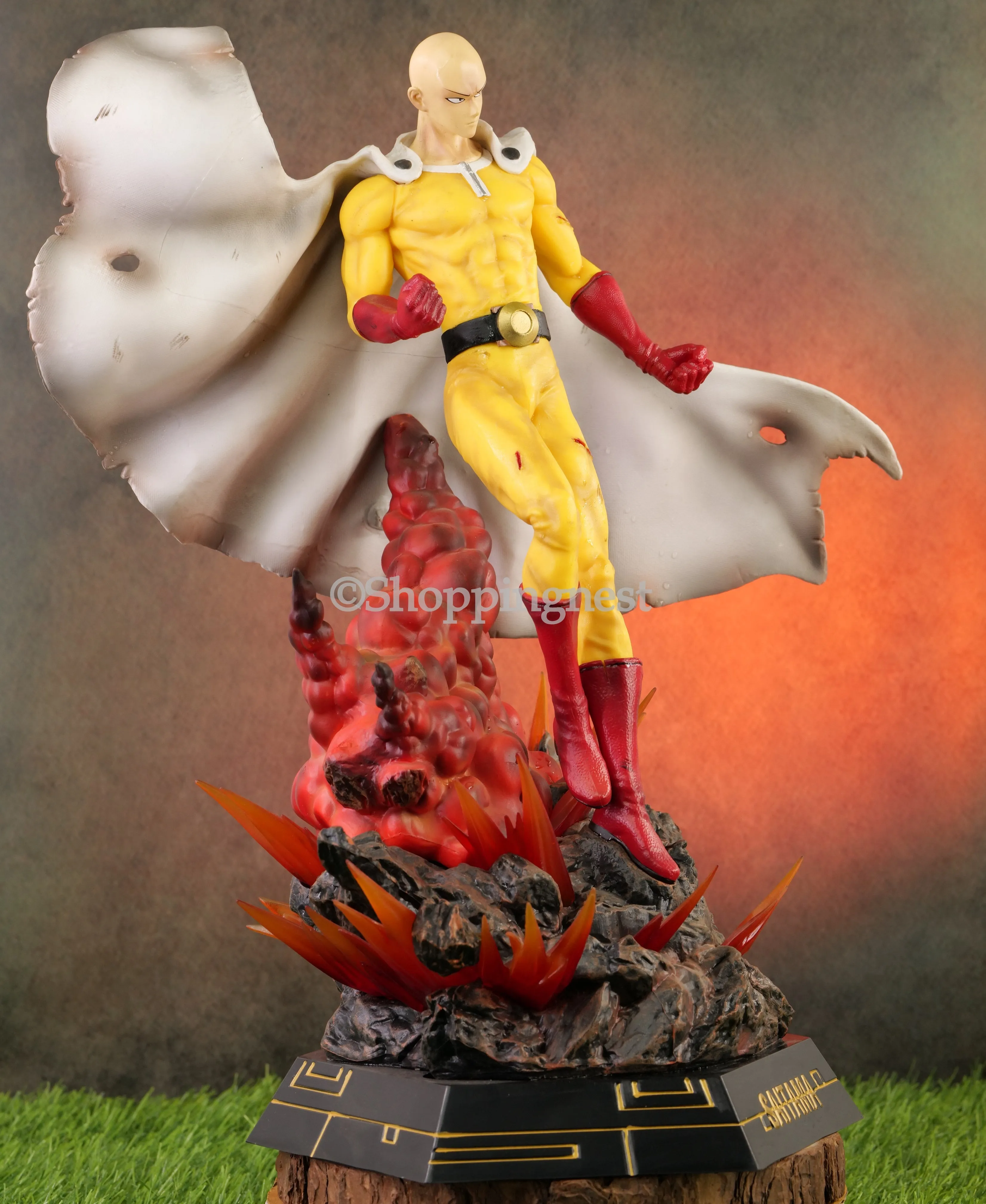 One Punch Man 44cm Anime Action Figure with Light GK Ver. Large Statue Collection