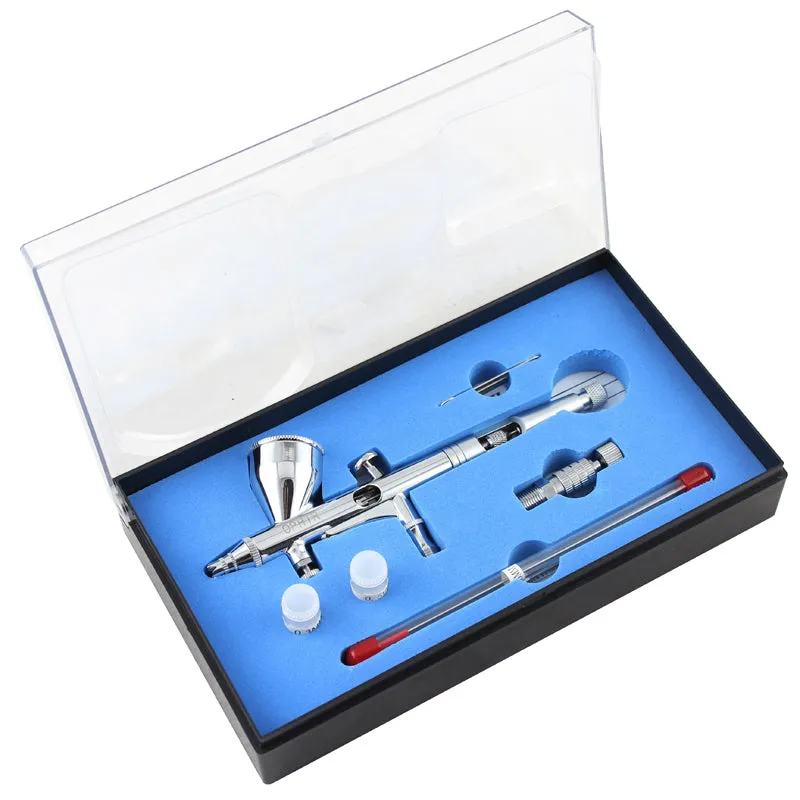 OPHIR 100V-240V Mini Air Airbrush Compressor Kit 3 Tips Dual-Action Airbrush for Model Crafts Painting Cake Decoration
