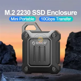 Orico M.2 NVMe SSD Enclosure 2230 SSD Enclosure USB 3.2 Gen 2 10Gbps NVME PCI-E M-Key 2230mm External SSD Drive Enclosure for PC
