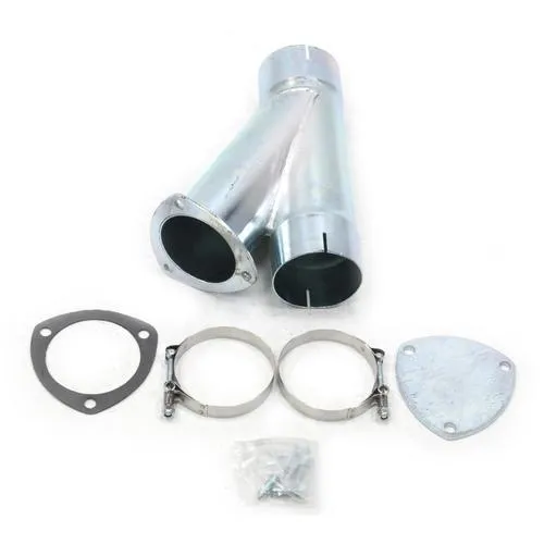 Patriot Manual Exhaust Cut-Out - Clamp-On - Single - 3-1/2" Pipe Diameter - Blockoff Plates/Hardware Included - Steel - Zinc Plated