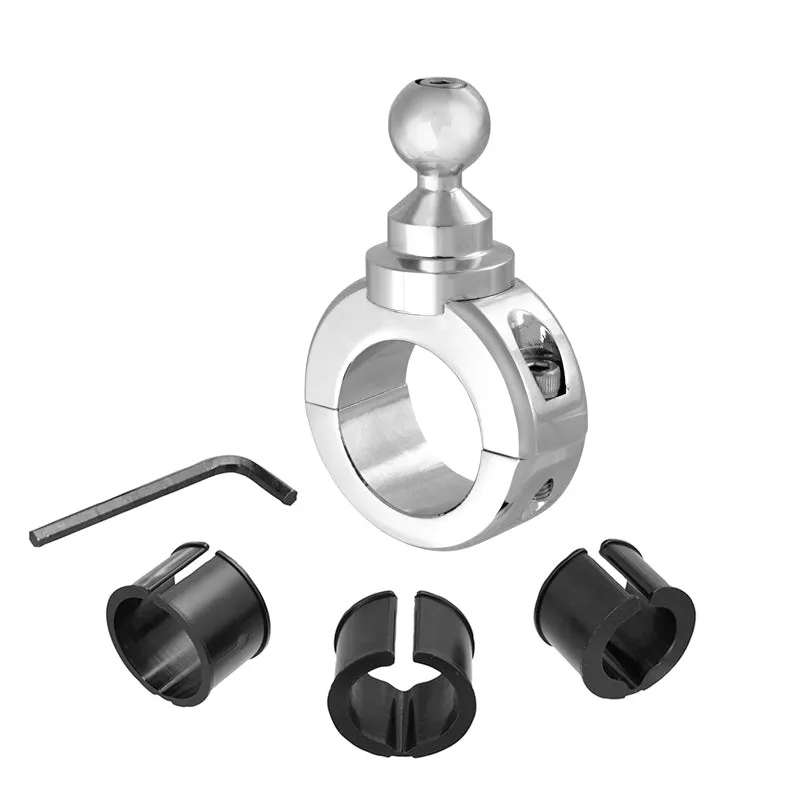 Premium Motorcycle Handlebar Mount for Garmin GPS - Chrome Aluminum