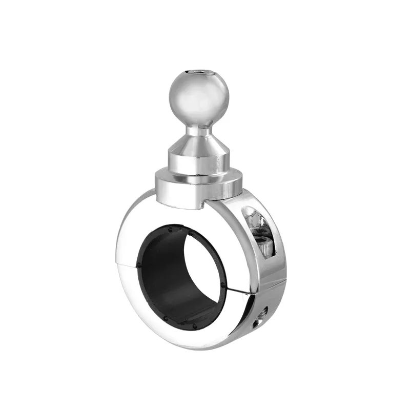 Premium Motorcycle Handlebar Mount for Garmin GPS - Chrome Aluminum