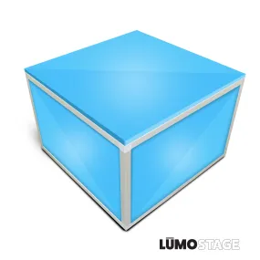 ProX XSA-2X2-24 Lumo Stage Acrylic Stage 2'x'2x24" Platform Cube Light Box Section for Disco Style Dance Floor