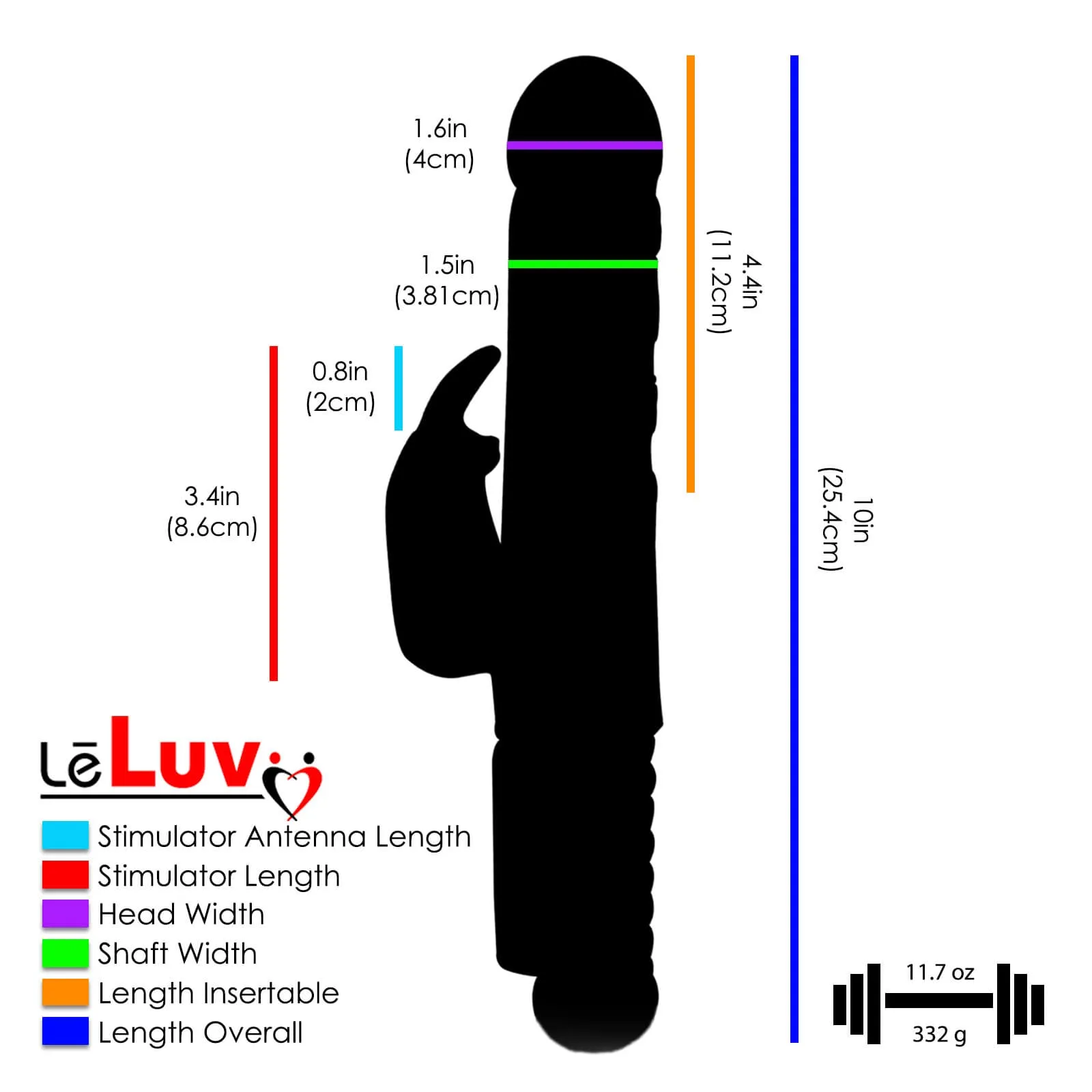 Rabbit Vibrator WAVES - LED Controls
