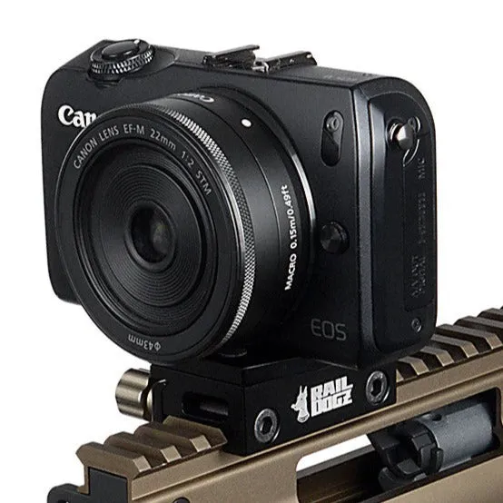 RAIL DOGZ Low Profile Rail Mount for Small Cameras  - All Metal Mount for Picatinny 1913 Rail Integration System