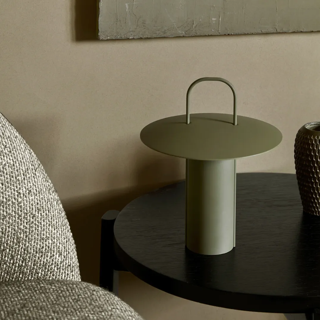 Ray Table Lamp, Portable - Dusty Green