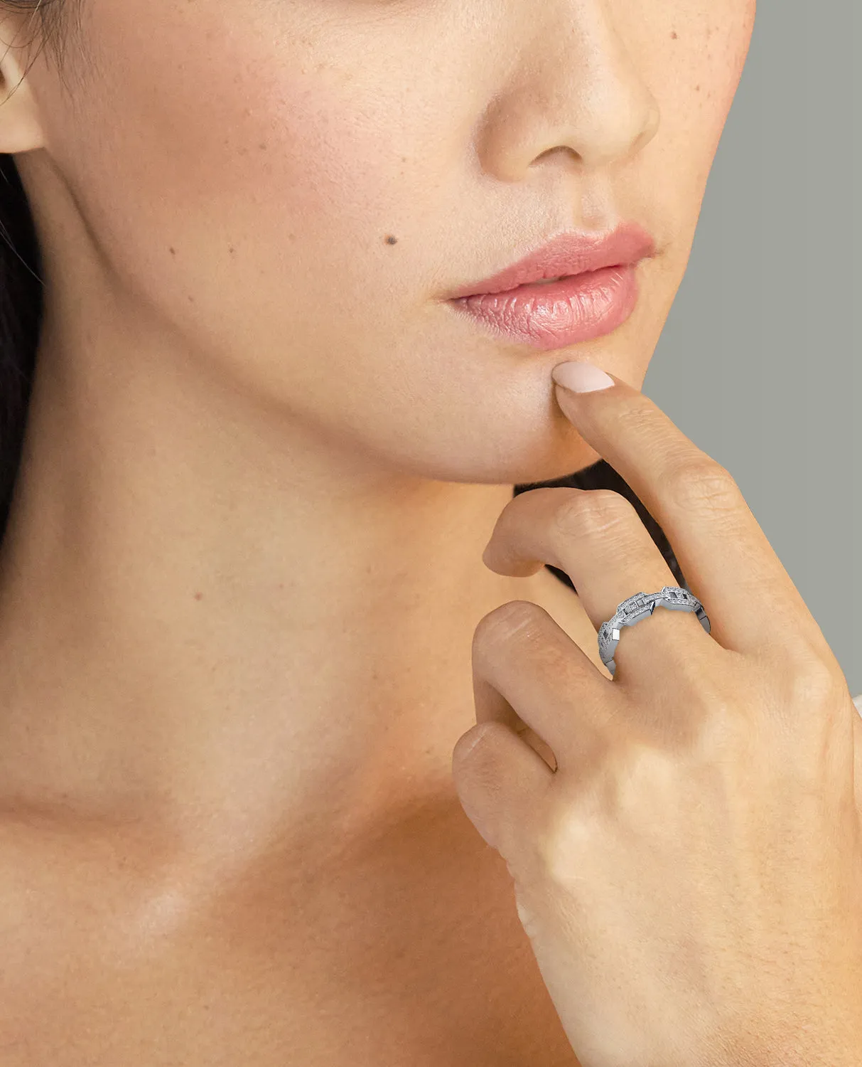 Ready to Ship - BRIGGS Platinum Ring with 0.24ct Diamonds