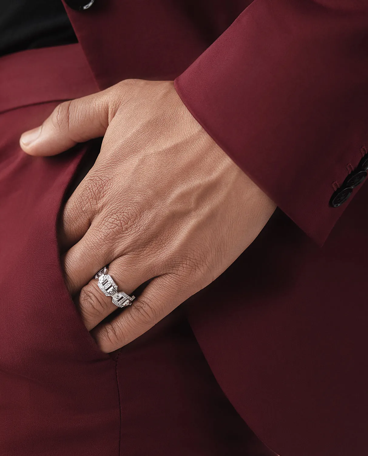 Ready to Ship - BRIGGS Platinum Ring with 0.70ct Diamonds