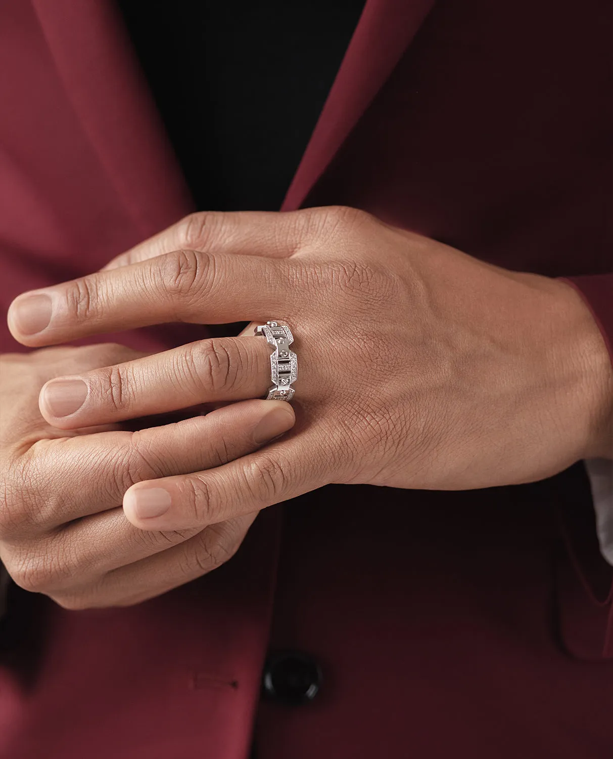 Ready to Ship - BRIGGS Platinum Ring with 0.70ct Diamonds