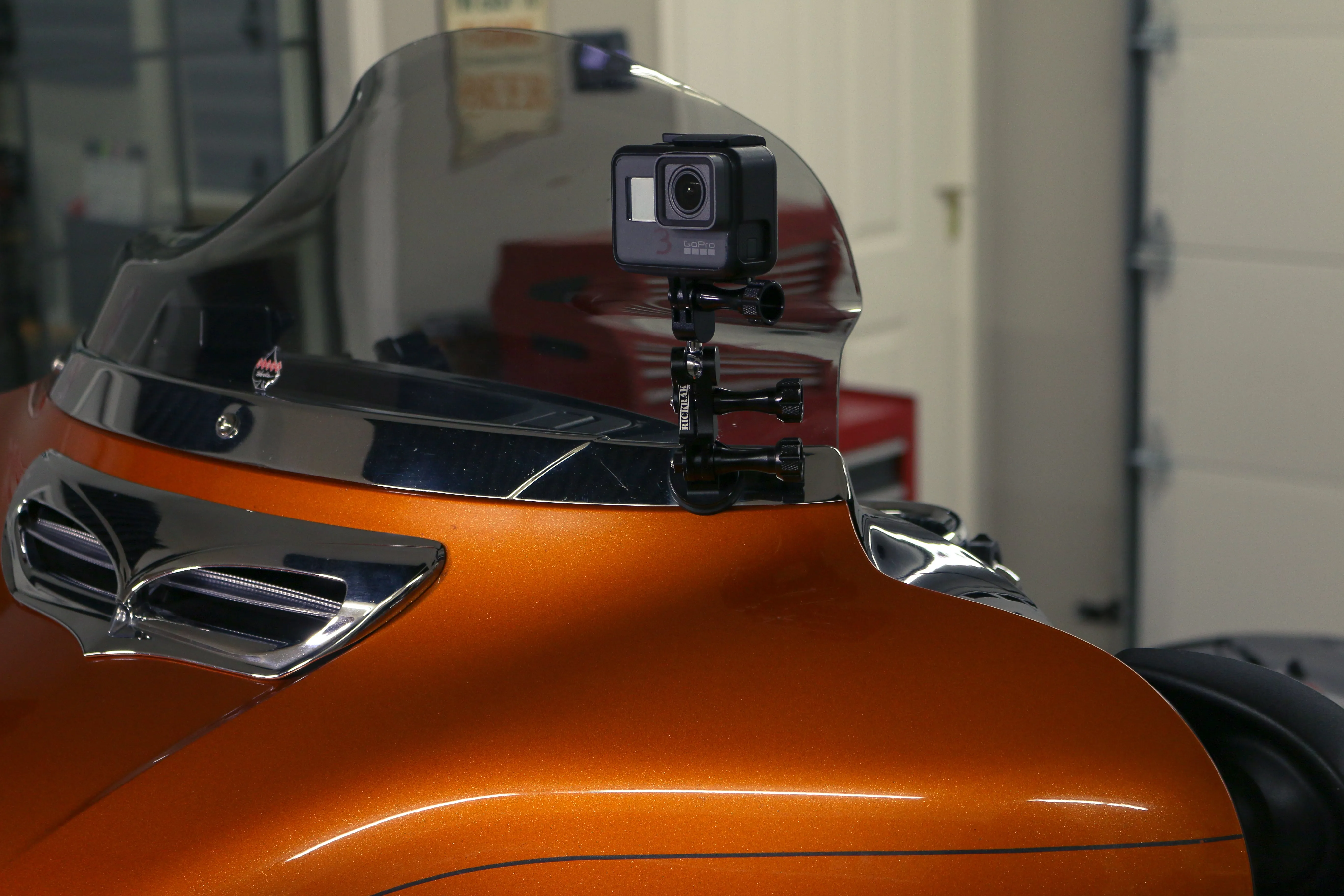 RickRak GoPro & Action Camera Deluxe 360° Faring Mount for Street Glide/Ultra-Batwing Fairing