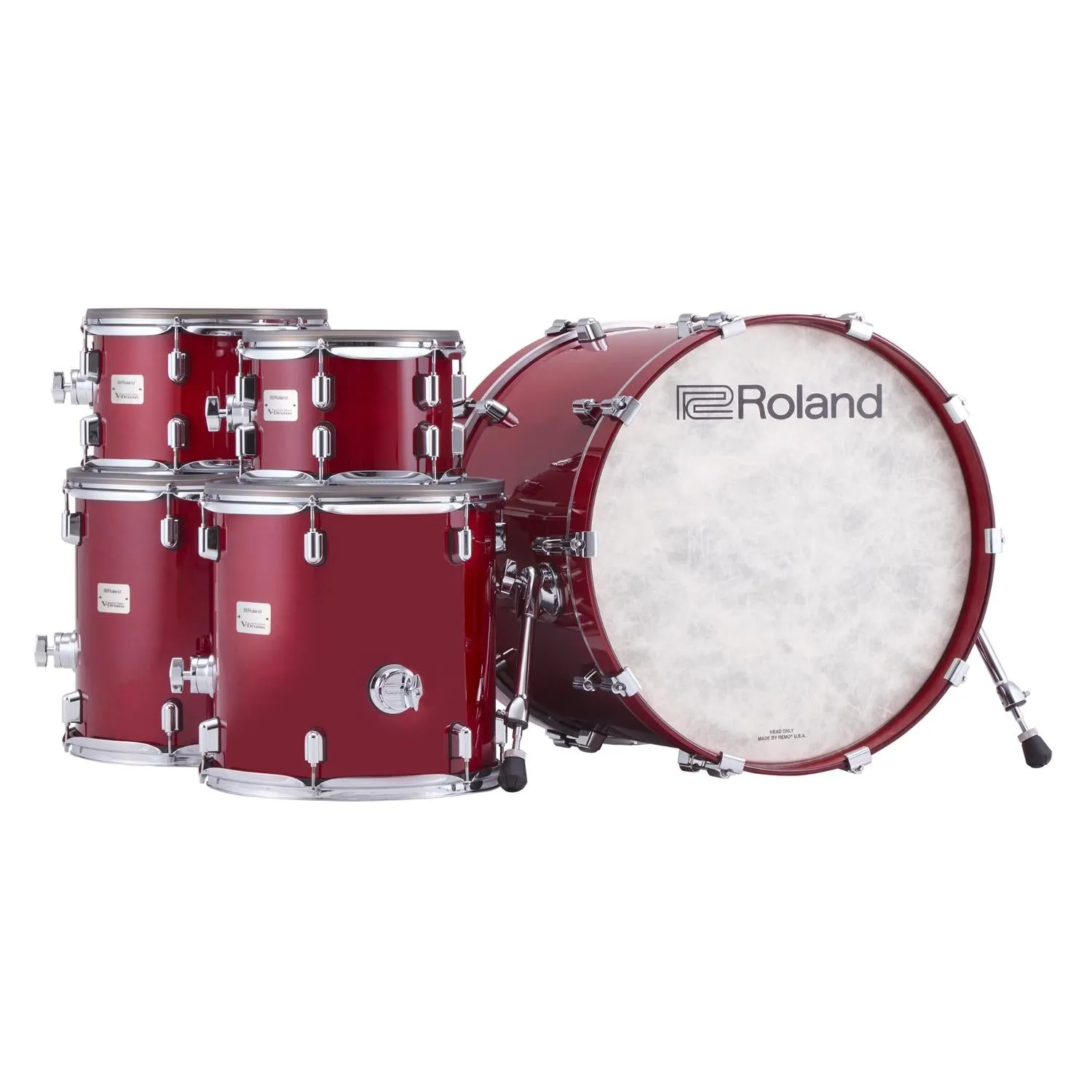Roland VAD716 V-Drums Acoustic Design 716 Drum Set Gloss Cherry