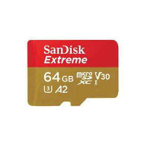 SanDisk 64gb extreme microsdxc U3 C10 V30 A2 card