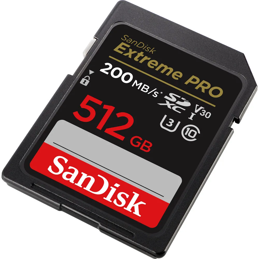 SanDisk Extreme Pro SD Card 512GB UHS-I SDXC Class 10, 200MB/s Read Speed V30 | Model - SDSDXXY-512G-GN4IN