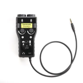 Saramonic SmartRig  2-Ch Audio Interface with XLR, 1/4" & 1/8” Inputs for iPhone, iPad, Android Smartphones & Tablets or DSLR, Mirrorless & Video Cameras