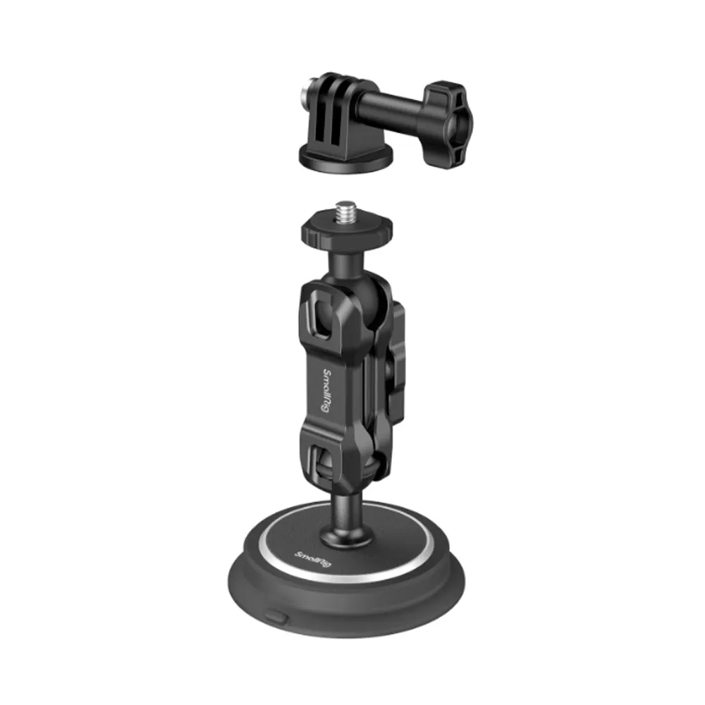 SmallRig Magic Arm with Dual / Single Magnetic Suction Cup & Action Camera Mount Adapter for GoPro, Insta360, DJI Action & 1/4" Thread for Sony, Canon, Nikon, Lumix, FUJIFILM Compact Digital Cameras