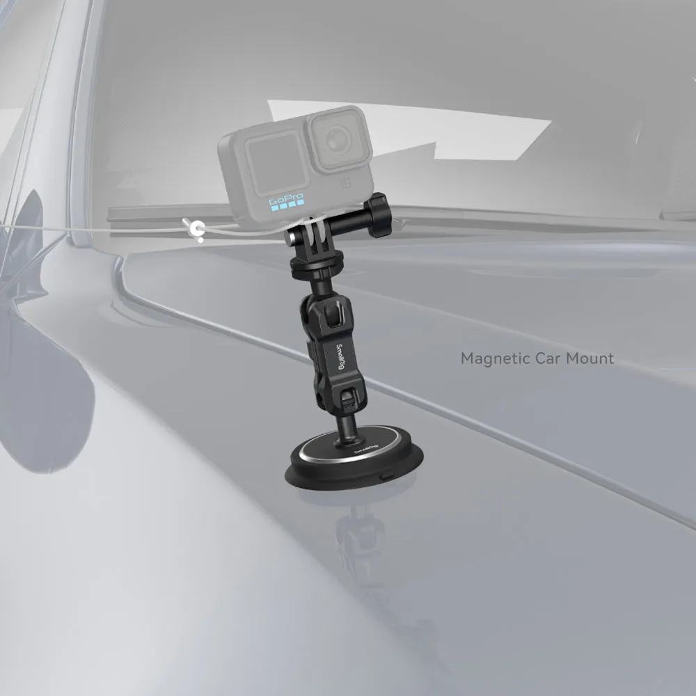SmallRig Magic Arm with Dual / Single Magnetic Suction Cup & Action Camera Mount Adapter for GoPro, Insta360, DJI Action & 1/4" Thread for Sony, Canon, Nikon, Lumix, FUJIFILM Compact Digital Cameras